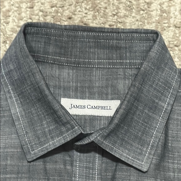 James Campbell Men's Gray Short Sleeve Shirt - Picture 6 of 10